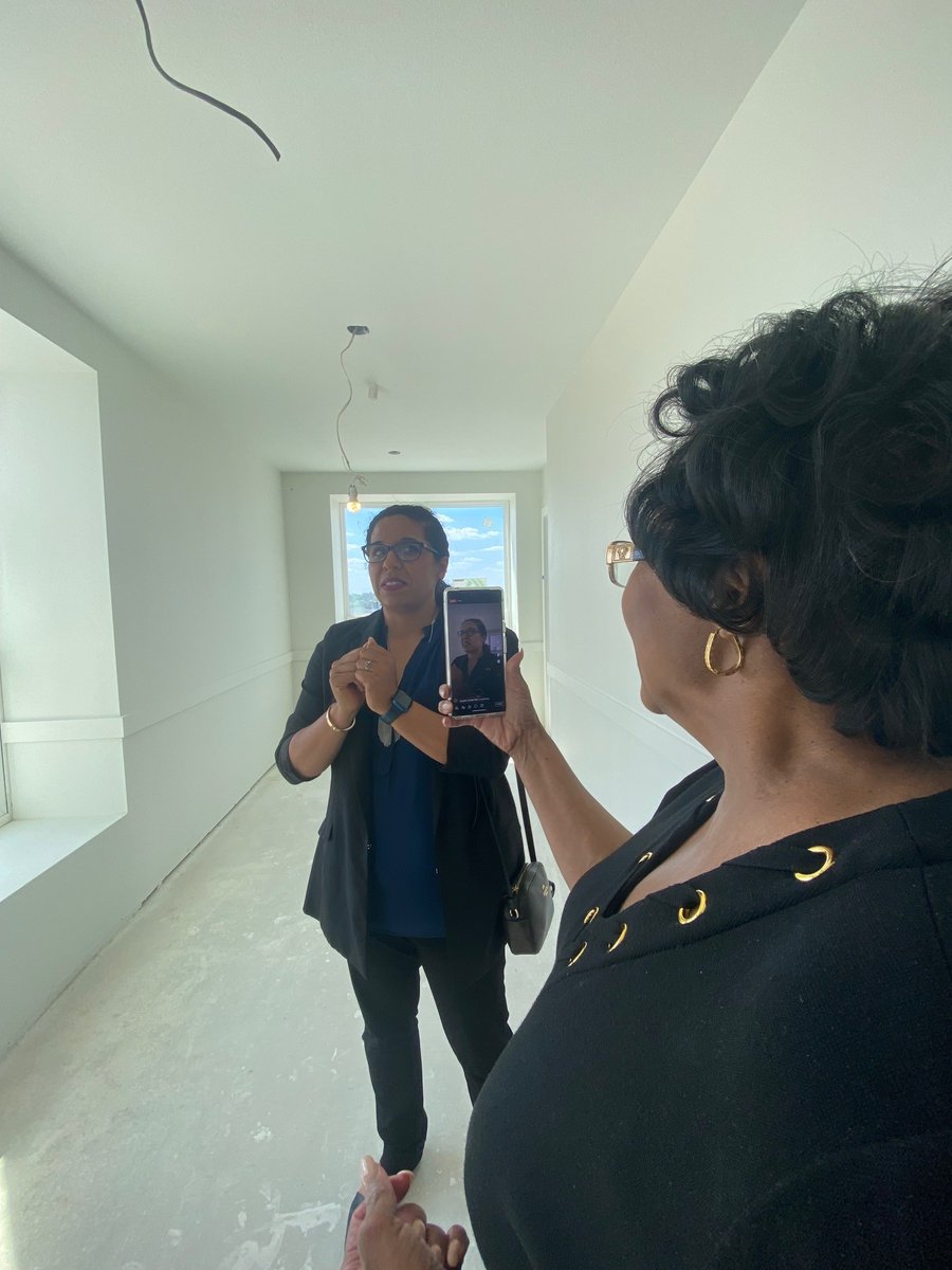 HUDSouthwest's tweet photo. 😅What a day! Visiting w/ our friends @FWHSsocial and touring #ChoiceNeighborhood in #StopSix - PLUS we were excited to announce $5M in additional funds! Learn more: https://t.co/6yCqDgufZg https://t.co/RRts1cTvOa