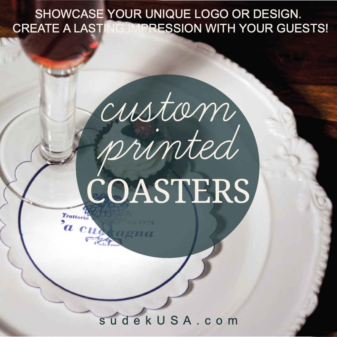 Say goodbye to boring coasters! 👋🍸🍹 With custom printed coasters, you can add some personality to your restaurant or bar. Order in bulk for big savings! #customcoasters #restaurantmarketing #bartools