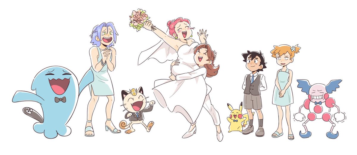kianamaiart's tweet image. i promised my tumblr followers id draw a hanamusa wedding so here we are!