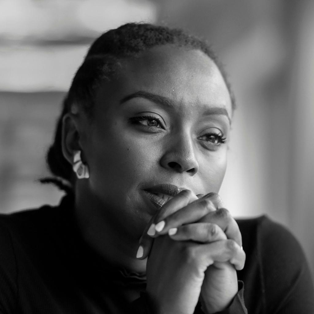 realevabest's tweet photo. This chief is dangerous, don't be fooled by her beauty and calmness. If you doubt me, ask APC and Bart gang. #AriseInterview. #Chimamanda. https://t.co/RKknEsZxys