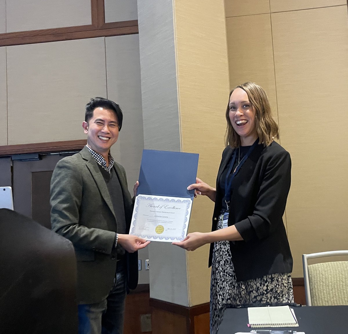 Congratulations to the 2023 awardees of the Theodore Tjossem Postdoctoral Awards: Emily Schworer, Jenny Mai Phan, Jordan Cole, and Catherine Laverty #GatlinburgCon