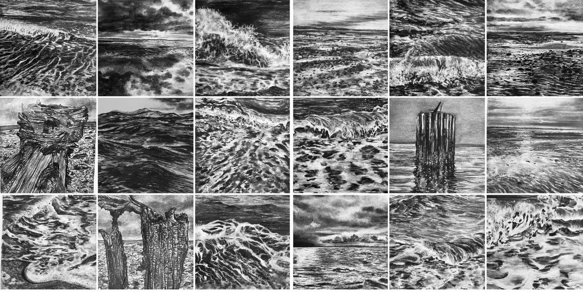 More than 20 #whitstableincharcoal drawings are now in a solo exhibition <a href="/Sportsmankent/">The Sportsman</a> until 14 May. All work for sale. Restaurant open Tue to Sat. Viewing times for non diners 12-12:30pm or pre dinner 6:30-7pm 
#michelinstar #michelinstarrestaurant