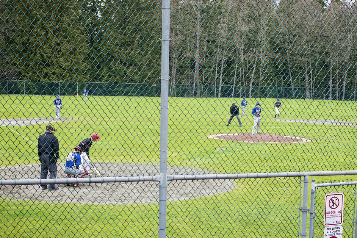 Royals Pitcher Kaleb Therrien throws a complete game 2 hitter in the season opener versus N Fraser.  Final score N Fraser 2 Royals 1.