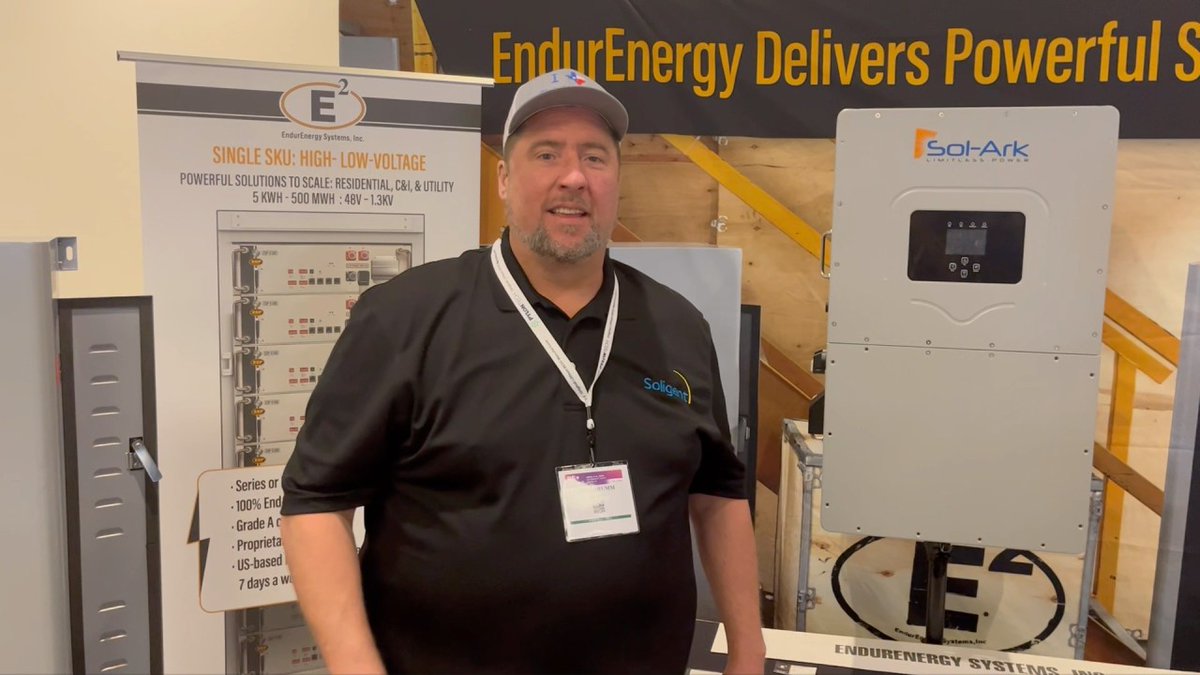 SolArkSolar's tweet photo. A huge thank you π to Soligent for continued dedication to our installers and battery partners. Thank You to EndurEnergy for hosting Sol-Ark 30K in your booth!
#backup #batterybackup #soligent #endurenergy #energystorage #cleanenergy #ESS #SolArkSolar
https://t.co/SLJOJoz9Do https://t.co/L3pIfAiFoJ