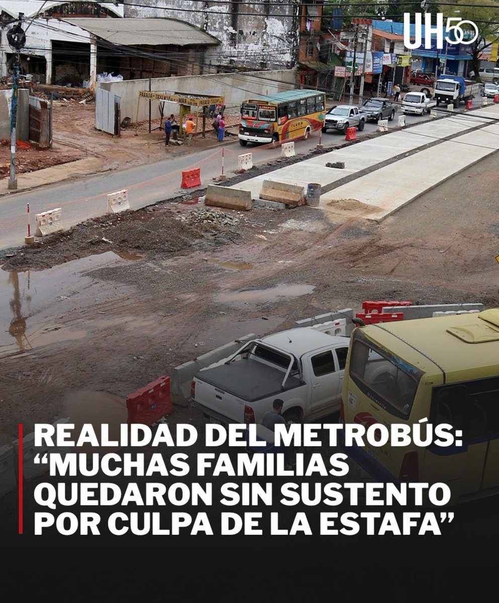 📌En <a href="/UltimaHoracom/">Última Hora</a>  - Realidad del #Metrobús

El expropietario de un negocio que cerró por causa del proyecto Metrobús calificó la obra del gobierno de Horacio Cartes como "una de las mayores estafas de la historia"

Detalles: bit.ly/3miQQmE #TelefuturoPy
