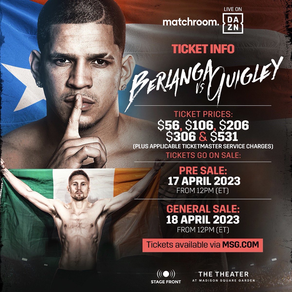 Jason Quigley is back!! Watch Jason put on a show June 24th!

Tickets go On Sale April 17th! Visit msg.com to purchase! 

#fightnights #boxing #boxinghype #boxinglife #jasonquigley #irishboxing #ireland #irish_daily #fightlife