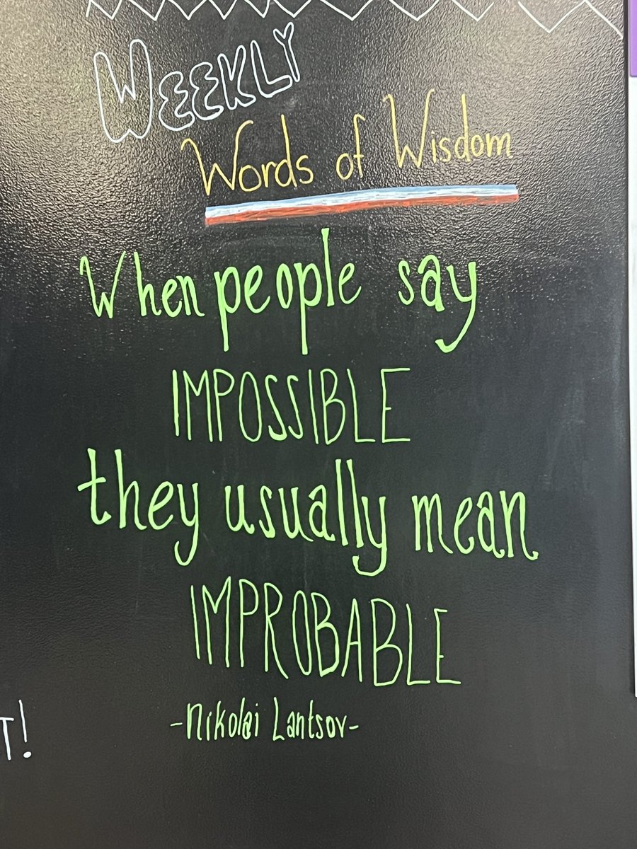 ThorndaleAF's tweet photo. Some #wordsofwisdom for you: "When people say impossible, they usually mean improbable." Your goals are only within reach when you start working toward them. Stop talking about it and start doing it! It's only impossible if you never try. https://t.co/fkPkPEX6eV