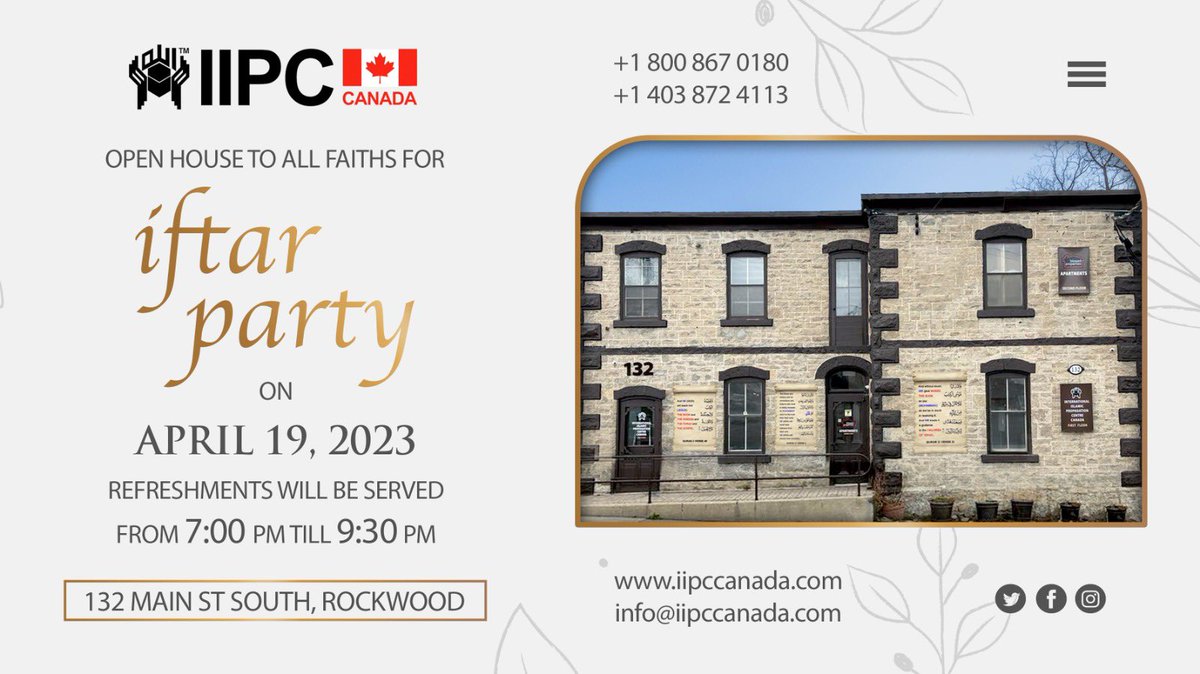 iipccanada's tweet image. Salam
Spread the word:  if you live in Toronto you are invited.