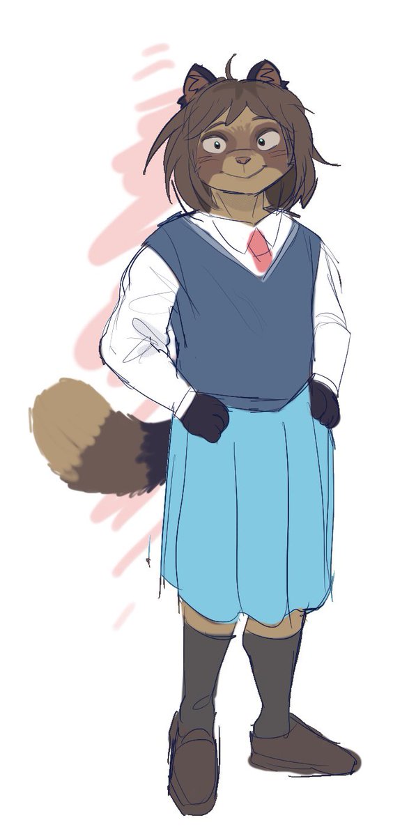 Milkpoff's tweet image. Mitsumi da Tanuki and this funny frog I found on the internet. #skip_and_loafer #skipandloafer #mitsumi