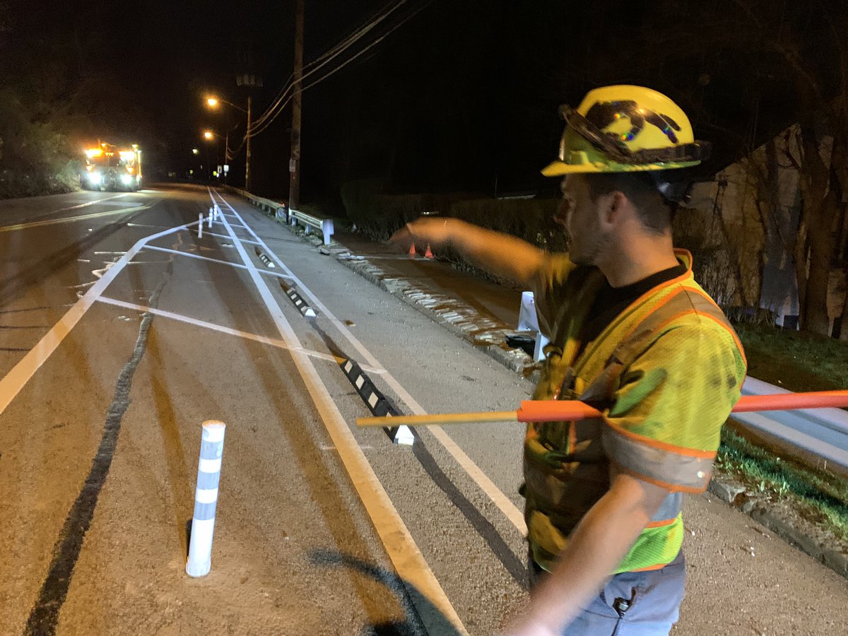 MHeightsStreets's tweet photo. Right now: parking protected bike lane installation on Stanton Ave!  There will be a 40ft section of parking between the car travel lane and the bike lane. Thx @DebGrosspgh @PghDOMI ! https://t.co/lXyPumZXyt