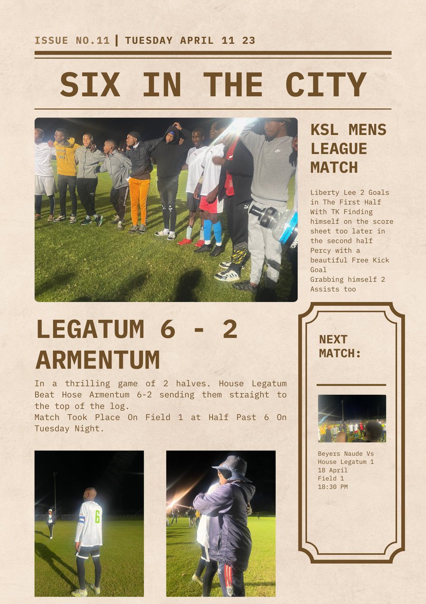 Legatum_UFS's tweet photo. 6ix In The City ⚽️🔥🤲
House Legatum Beating @armentum 6-2 in The KSL Mens League 💚🖤💙 https://t.co/X5fsbfEhvt