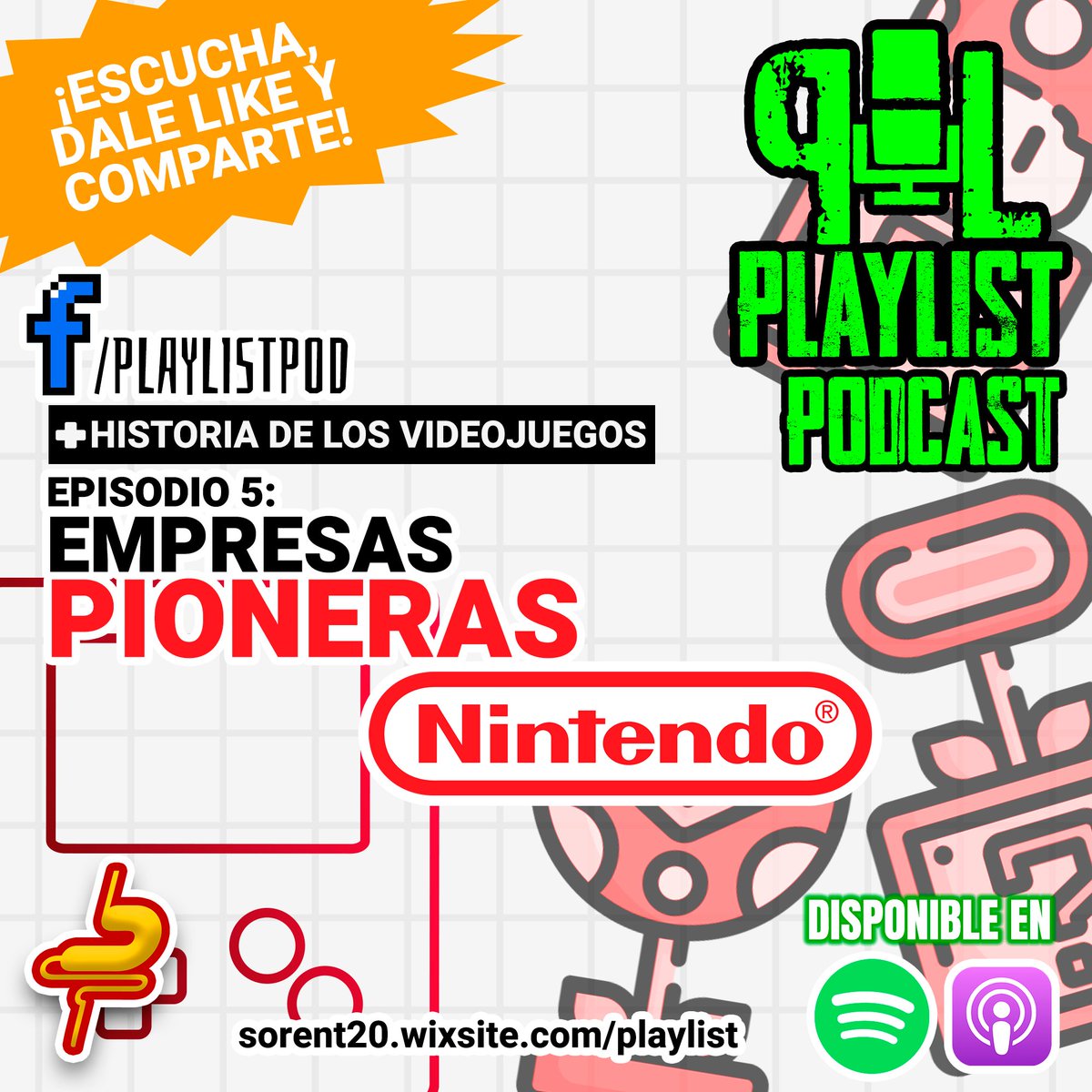 sorent20's tweet photo. Por si gustan procrastinar un ratito. Pasen a escuchar el nuevo episodio del podcast Playlist. El tema de esta ocasión es "La historia de los videojuegos: @MxNintendo.
Denle like y compartan con sus amigos para que armemos una gran comunidad.
 https://t.co/hmNU2GmSvz https://t.co/IbHmsi3Ke9