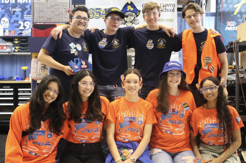 FRC862's tweet photo. FRC2832 Livonia Warriors (Stellar Schematic award for Best Robot Design)
FRC3546 Buc’n’Gears (Cleanest Current award for Best Play of the Game)

#AAAAA #firstforward #frc862 #omgrobots #ChargedUp #week6 https://t.co/CpNtFSkk9g