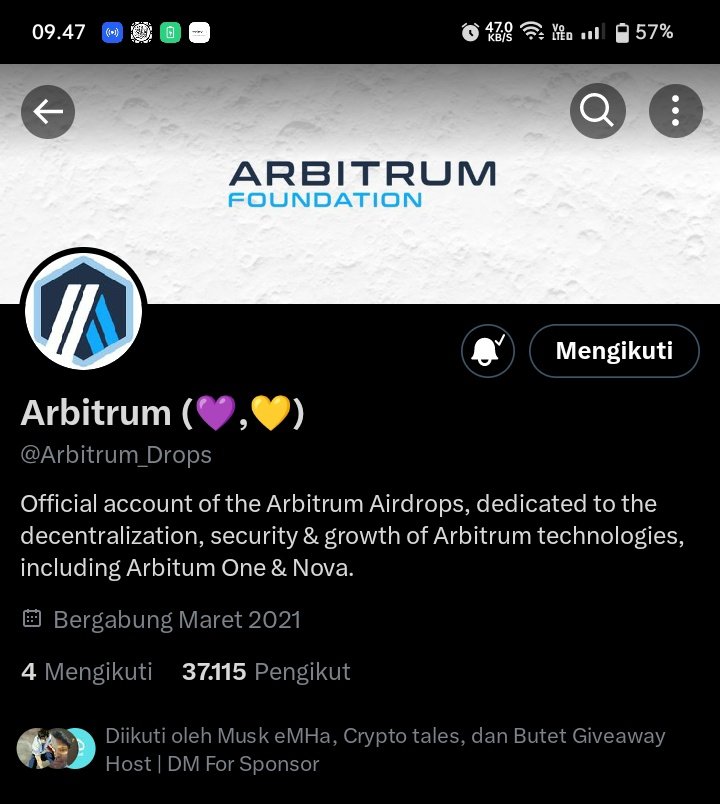 paijoeloendoen's tweet photo. @Arbitrum_Drops MOON 🌝🌝🌝

0xFdC1B8bF2225756357783e1e51Bef35AAb05EA5F https://t.co/nXUSmkrsvJ