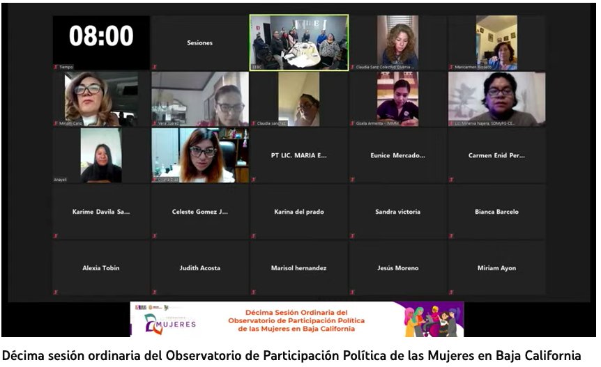 oppmujeresbc's tweet photo. El #OPPMBC presidido por la Consejera Electoral Viridiana Maciel Sánchez, celebró la tarde de este martes su 10ª Sesión Ordinaria, en la que se dio cuenta del estado que guarda la página de internet del Observatorio y la presentación del cronograma de publicaciones para las #RRSS https://t.co/xXpoR0jISH