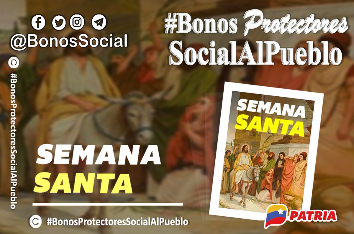 🚨 #PENDIENTE: Al finalizar la entrega del Bono #SemanaSanta2023 que culmina el día #13Abr a través del Sistema @CarnetDLaPatria tiene previsto activarse el 2do. #BonoEspecial del mes.

✅ Atentos a la información oficial del #BlogPatria.
 
@BonosSocial 
#NoPudieronNiPodrán