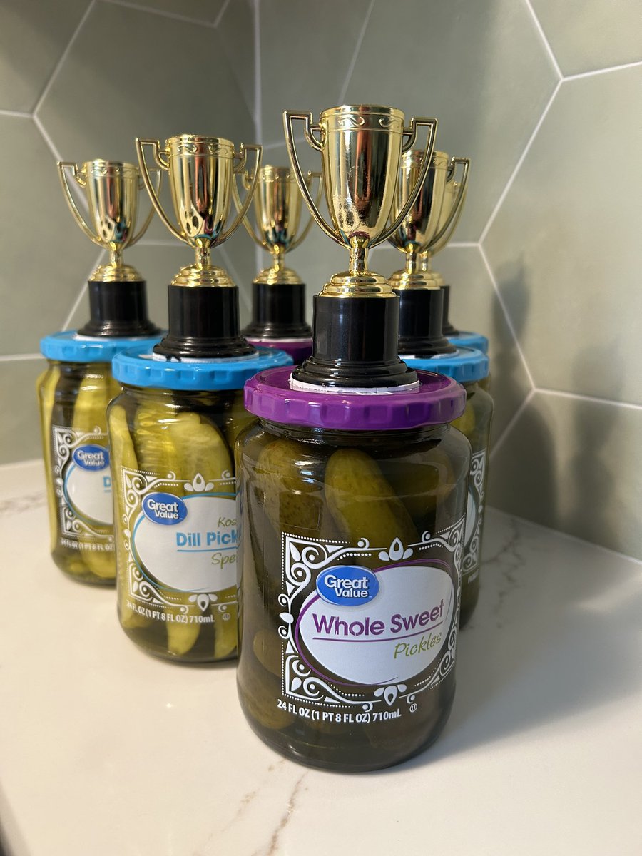 DrJ808's tweet photo. One team will take home this delicious trophy tomorrow in our pickleball tournament…the competition is going to be fierce! #PhysEd #pickleball https://t.co/5DS97kjjJS