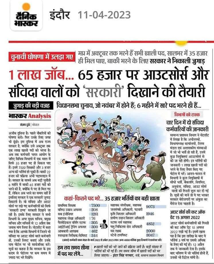 Ranjeetfarmer's tweet photo. एक लाख पदों के नाम पर युवाओं को ऐसे मूर्ख बनाएंगे..
संविदा और आउटसोर्स वालो को भी सरकारी नौकरी गिनाएंगे..... https://t.co/gQ2ZWswBIt