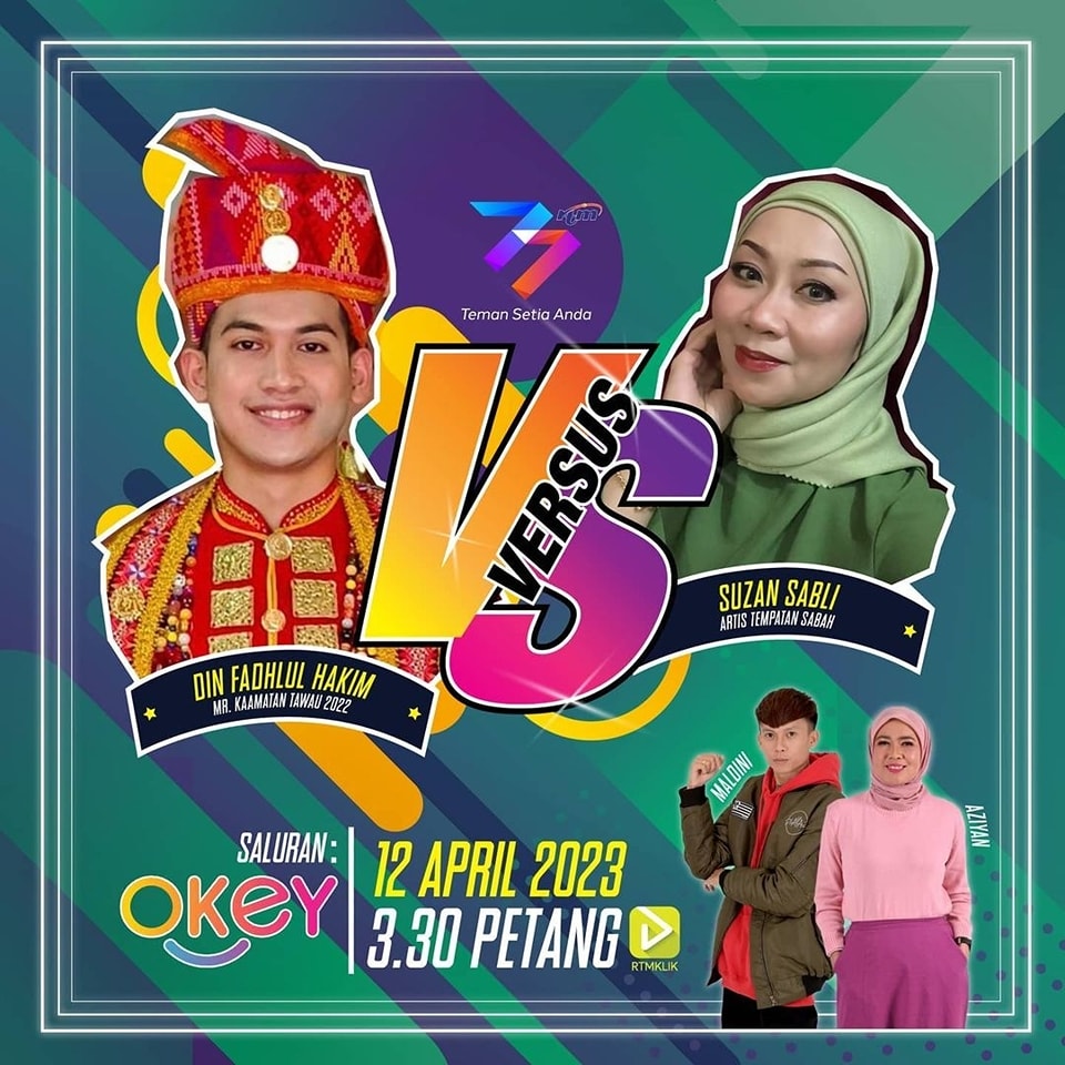 tv_okey's tweet photo. VERSUS kali ini membawa topik "Jiran, kawan VS lawan" bersama pengacara Maldini & Aziyan dengan personaliti undangan Suzan Sabli & Din Fadhlul Hakim pada 12 April 2023, Rabu pukul 3. 30-4.30 petang di TV Okey.
#Versus #TVOkey #SemuaOK #RTMKlik #RTMSabah https://t.co/SGIno6S49S