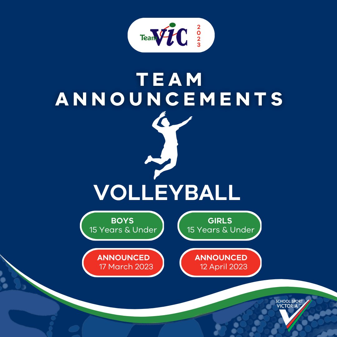 SchoolSportVictoria (@schoolsportvic) on Twitter photo ๐ฃ ๐ง๐ฒ๐ฎ๐บ ๐ฉ๐ถ๐ฐ ๐๐ผ๐๐ ๐ฎ๐ป๐ฑ ๐๐ถ๐ฟ๐น๐ ๐ง๐ฒ๐ฎ๐บ๐ ๐๐ป๐ป๐ผ๐๐ป๐ฐ๐ฒ๐ฑ ๐
You can see the full team list of both teams via this page of the SSV website:
๐ Volleyball Boys & Girls 15 yrs & U
๐ teamvic.info/volleyball
@volleyballvictoria | <a href="/schoolsportaust/">SchoolSportAustralia</a> | #TeamVic ๐ฃ ๐ง๐ฒ๐ฎ๐บ ๐ฉ๐ถ๐ฐ ๐๐ผ๐๐ ๐ฎ๐ป๐ฑ ๐๐ถ๐ฟ๐น๐ ๐ง๐ฒ๐ฎ๐บ๐ ๐๐ป๐ป๐ผ๐๐ป๐ฐ๐ฒ๐ฑ ๐
You can see the full team list of both teams via this page of the SSV website:
๐ Volleyball Boys & Girls 15 yrs & U
๐ teamvic.info/volleyball
@volleyballvictoria | <a href="/schoolsportaust/">SchoolSportAustralia</a> | #TeamVic