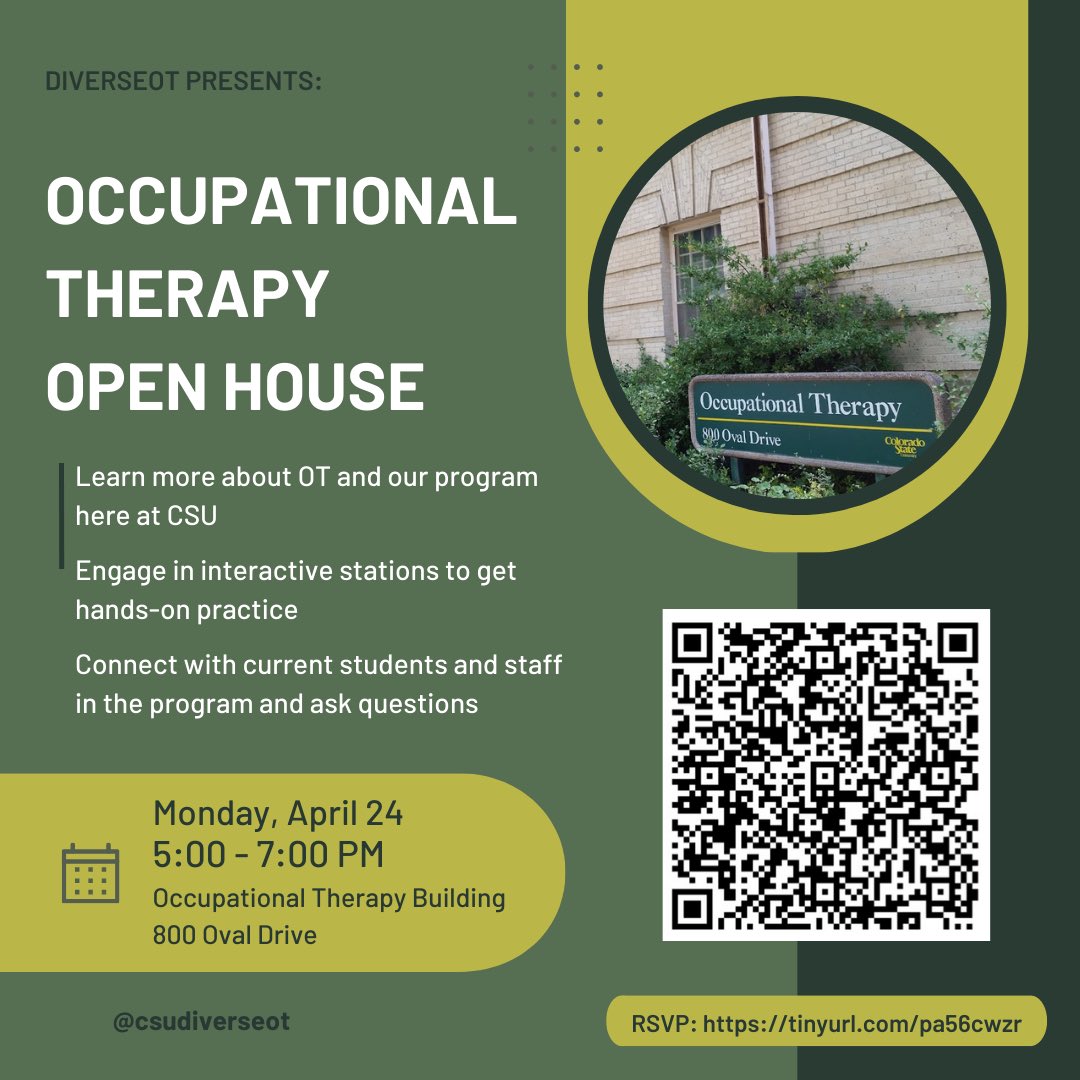 ✨GET PUMPED✨ because we are less than TWO WEEKS AWAY from Open House! Join us on Monday, April 24th to explore the OT building and learn more about various topics related to OT from current students. The event is open to all! The link to RSVP is in the linktree. See you soon!