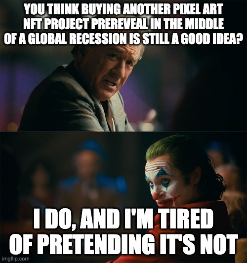 Every NFT alpha group I'm in right now.