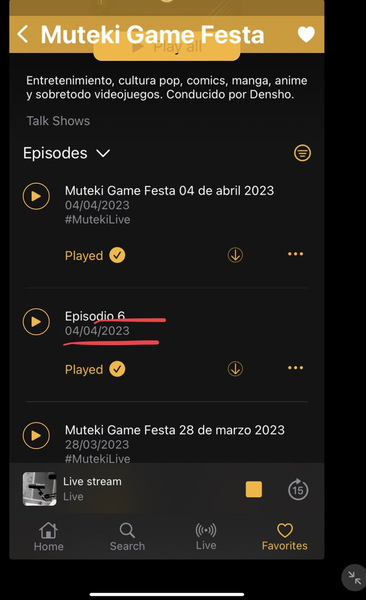 Hector_Ed's tweet photo. @3nrique82 EP3? 😮 , yo veo hasta el EP 6 fecha del 04 de Abril.
Anexo foto.
Y si actualizas el APP? O te metes a Muteki por la Categoría de “Talk Shows” que está en la sección de Search? https://t.co/zyFxT0OtL8