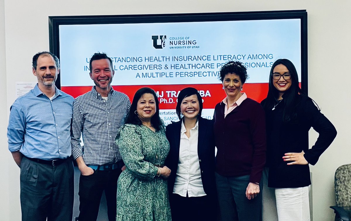 Huge congratulations to @merijanetran on defending her dissertation! Her research helps us understand health insurance literacy across informal caregivers and HCPs. What an honor to be on her committee alongside <a href="/anabirk1/">ASanchezBirkheadPhD</a> <a href="/NanAllenUT/">Nancy A. Allen PhD</a> <a href="/EliIacob1/">Eli Iacob</a> &amp; Richard Nelson. <a href="/uofunursing/">U of Utah Nursing</a>