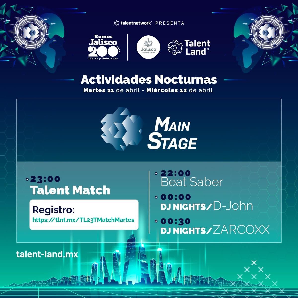 La noche es corta en Jalisco Talent Land 2023, donde en punto de las 11pm arrancan las actividades nocturnas o las llamadas ¡horas del d-d-duelo!

#TLand2023 #IMakeTalent