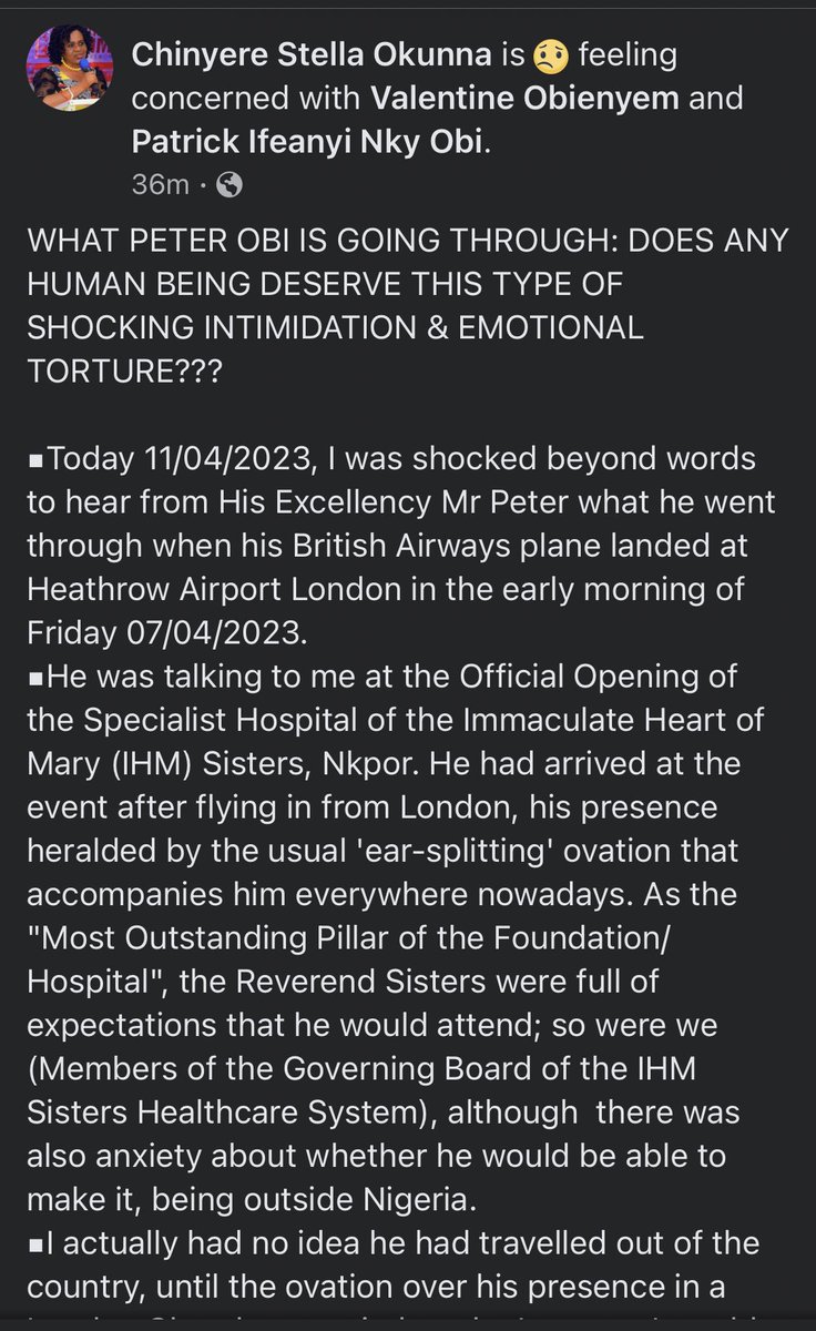 AfamDeluxo's tweet image. Nigerians, come and see the pain these guys are putting Peter Obi through according to Prof. Stella Okunna.  His Phones, that of his family and kids were bugged.  They also went as far as duplicating his identity. Please RT for the world to see.