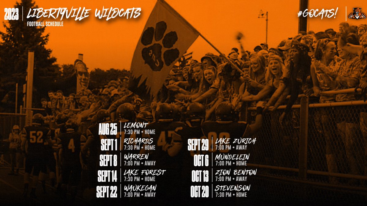Libertyville Wildcats 2023 Football Schedule

#Project153 #GoCats!