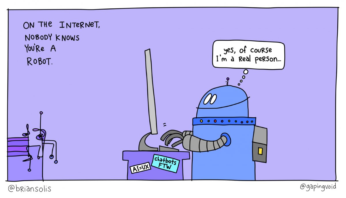 In an era of #ChatGPT and #generativeAI, this artwork that <a href="/gapingvoid/">Gapingvoid Culture Design Group</a> and I created seems pertinent now...