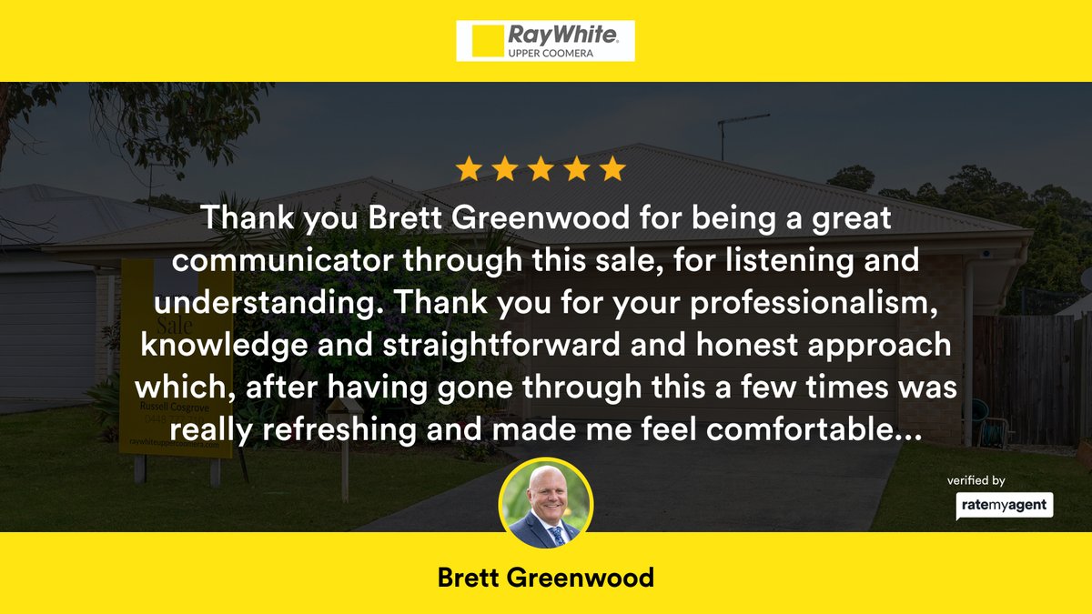 Thank you Wendy for your understanding and allowing me to sell your home! You were great to deal with and made the sales process seamless. I wish you all the best for the future! #brettgreenwood #willowvale #raywhiteuppercoomera #sold #happyvendor #number1agency