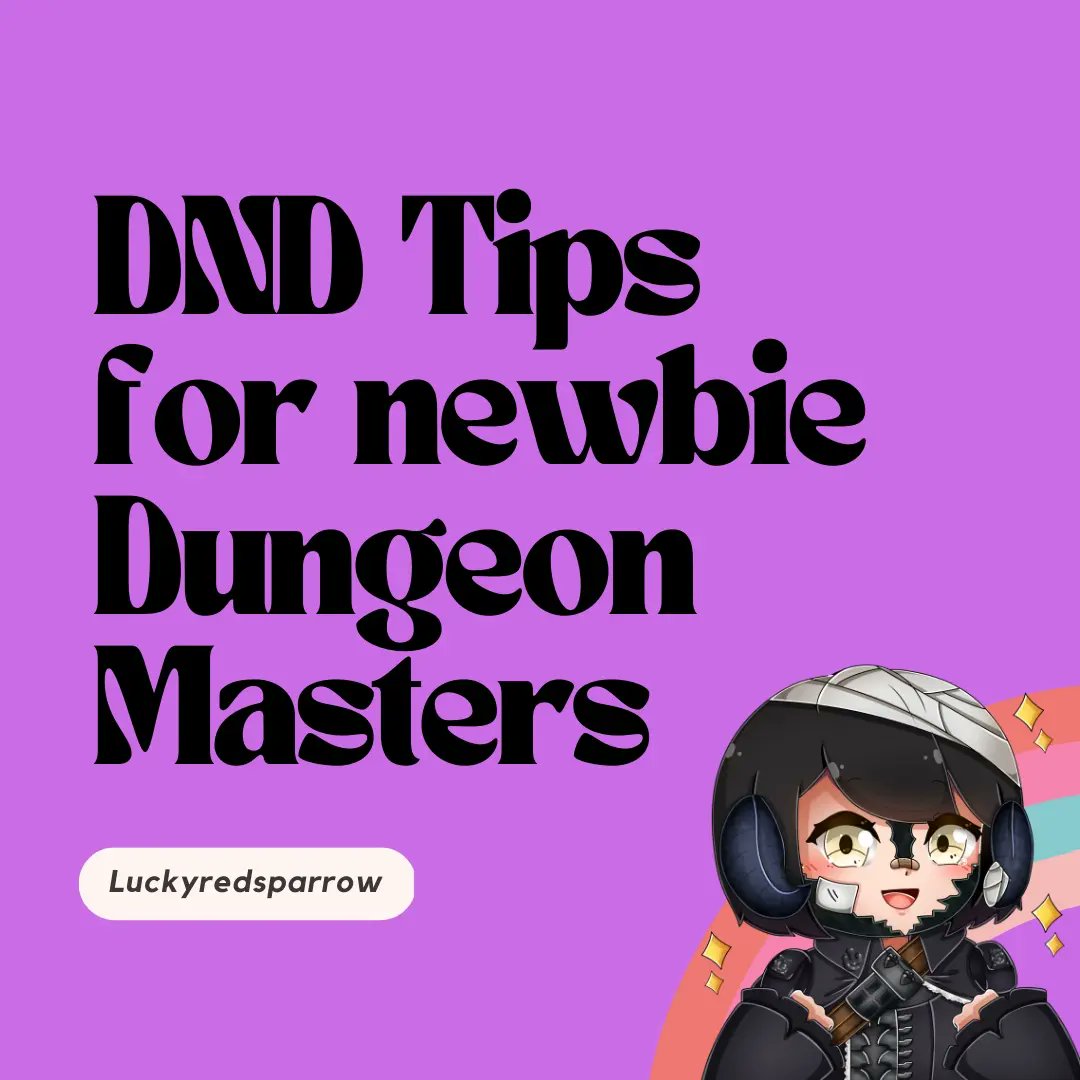 My new series of tips on dnd dungeon mastery is now up on instagram!
I dont claim to be an expert? But these ones helped me. So maybe theyll help you! <3 
Tho if any more experienced dungeon masters want to share tips id totally love to hear em!
#ttrpg #dnd5e
