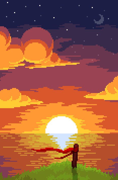 HiroSupah's tweet photo. @Mithzan Hi!! I do some pixel art: both characters and backgrounds!! https://t.co/bLiMqmHaak