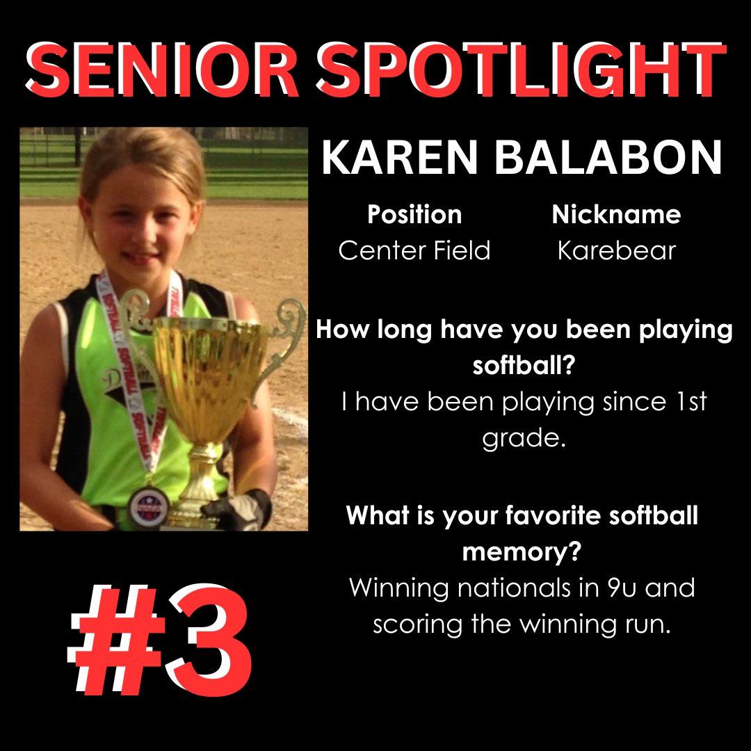 ERHS_SB2022's tweet photo. Senior Spotlight: Up first our center fielder Karen Balabon! https://t.co/FL9snVKnBi