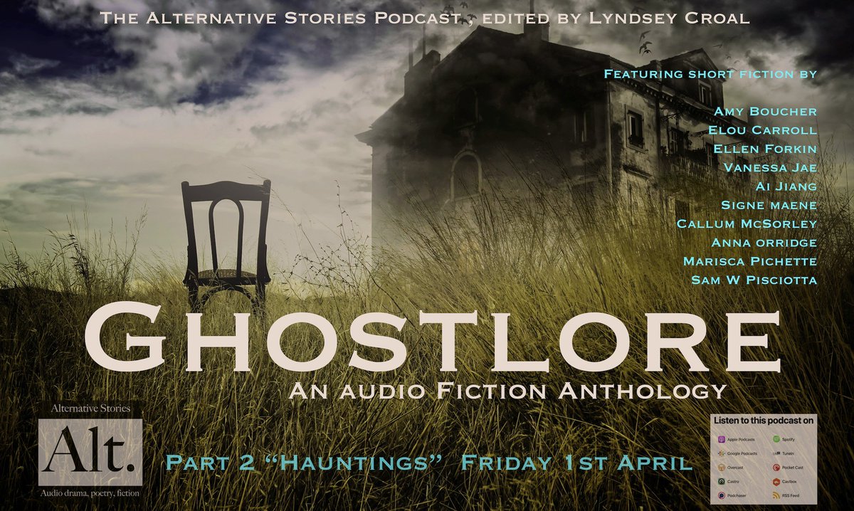 writerlynds's tweet photo. Lovely to see #Ghostlore get a shout out in this excellent interview with @AiJiang_! The audio anthology featured her flash "Welcome Home", early inspiration for #Linghun! 🖤
It's free to listen to via @StoriesAlt, alongside 21 other dark tales: https://t.co/9Sji8VDM0K https://t.co/aBf4JOTVpi