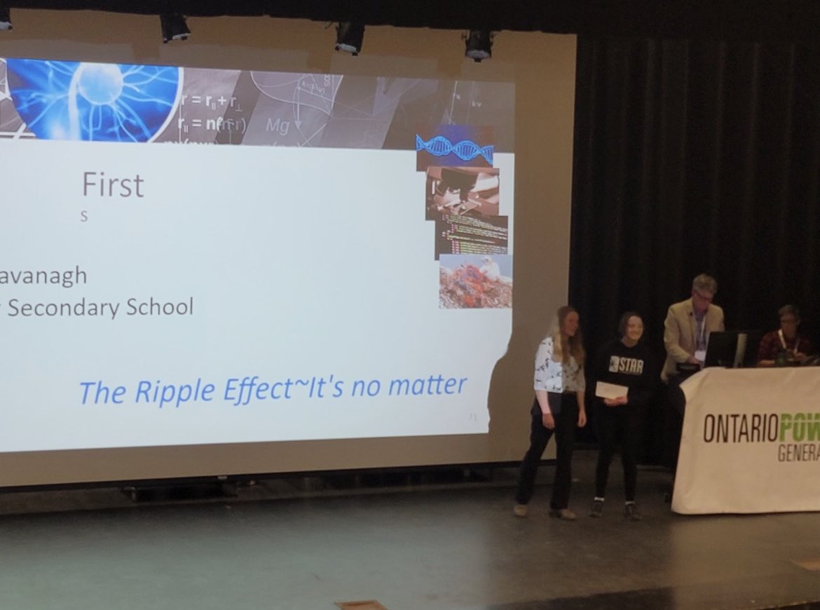 Congrats Hailey Cavanagh , 1st Sr Division physical science &amp; special award from the astronomical society. Gr 9 student Isabelle Young 1st place in Biological Sciences &amp; 2nd place for the entire fair. She will represent Ptbo @ Canada Wide science fair in Edmonton. <a href="/PVNCCDSB/">PVNCCDSB</a>