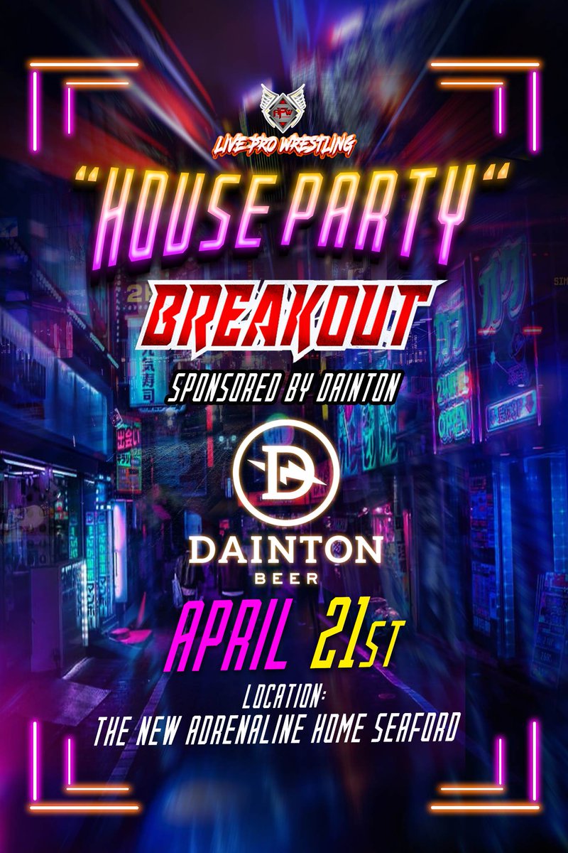 AdrenalinePW's tweet photo. #APWHouseParty will go off next Friday night in our new venue to be announced shortly
TICKETING UPDATE!!!
Front row tickets: SOLD OUT
General Admission: https://t.co/vzvNN48KGq
Get yours to avoid disappointment https://t.co/98XyZIyg9T