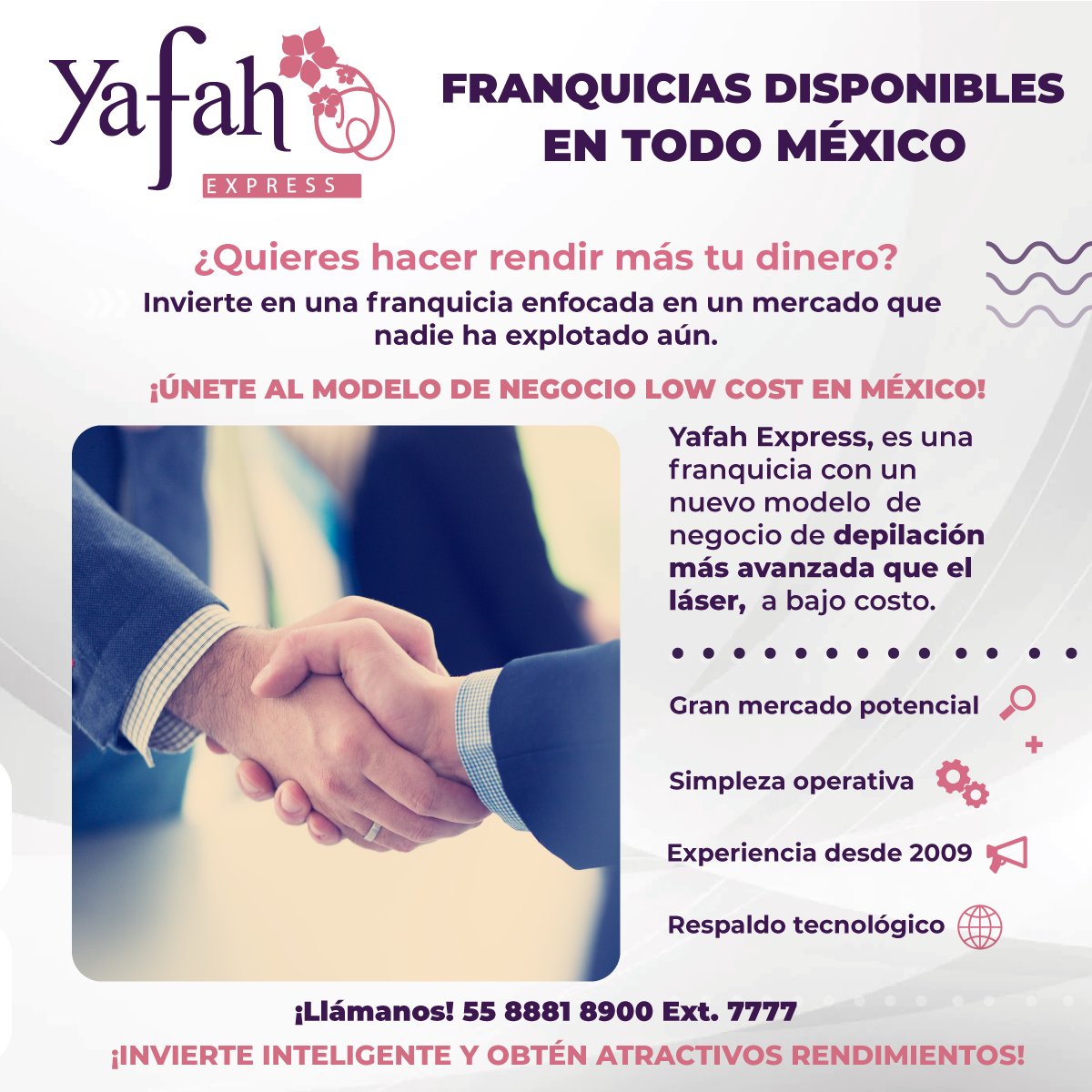 ✅Contáctanos para más información y cumple tus sueños de tener tu propio negocio. 😎🤝🎯yafahexpress.com/franquicia-yaf…
#Franquiciasexitosas #FranquiciasMéxico #InversiónInteligente #DepilaciónEficaz #DepilaciónPermanente #DepilaciónLáser #Franquiciarentable #2023