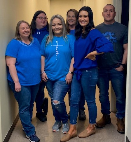 KyDCBS's tweet photo. Wearing blue here for April is our Boyle County Division of Protection and Permanency team from our #SouthernBluegrass Service Region. These staff make protection and prevention their priorities, and we appreciate them so much! Thank you, Boyle County!
#CAPM2023 #WearBlue4KyKids https://t.co/5dU5znY7y7