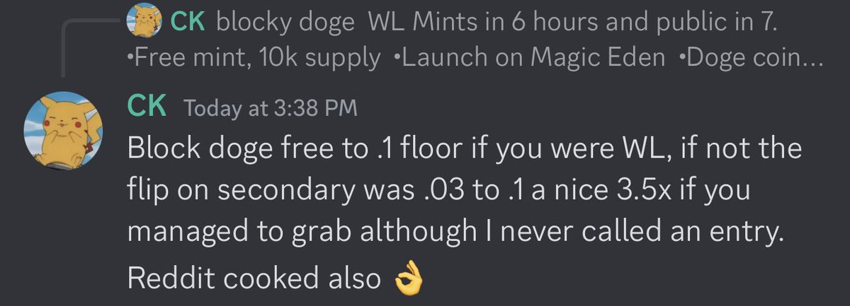 VanquishAlpha's tweet photo. Vanquish stays informed 🥷

• 2x+ on Ghost Child .05>.12 ✅
• Information on Blocky doge / Reddit avatars before the mints ✅

Reply one reason you should get a invite into our discord ⬇️ https://t.co/Rt1zQHufl8