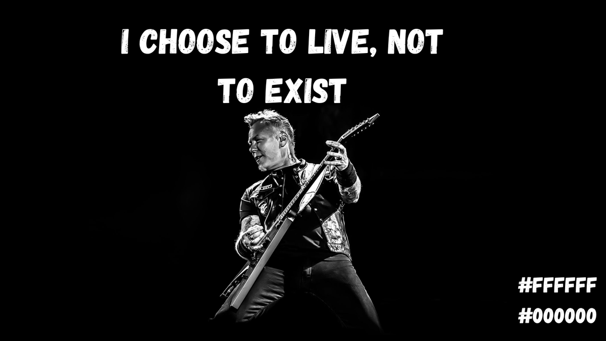 jamesrw244's tweet photo. Know that we choose to live in this world right, not just to exist. Inspirational stuff from James Hetfield of Metallica. @alayna_wood92 #rsj108 #inspirational https://t.co/KtRu1gx40L