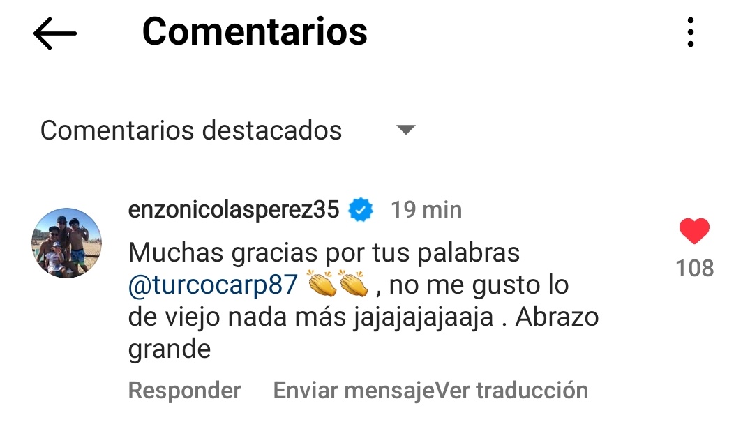 turcocarp's tweet photo. Unas palabritas dedicadas para Enzo, y una respuesta de Enzo fiel al estilo de Enzo. https://t.co/g34BIUPQyg