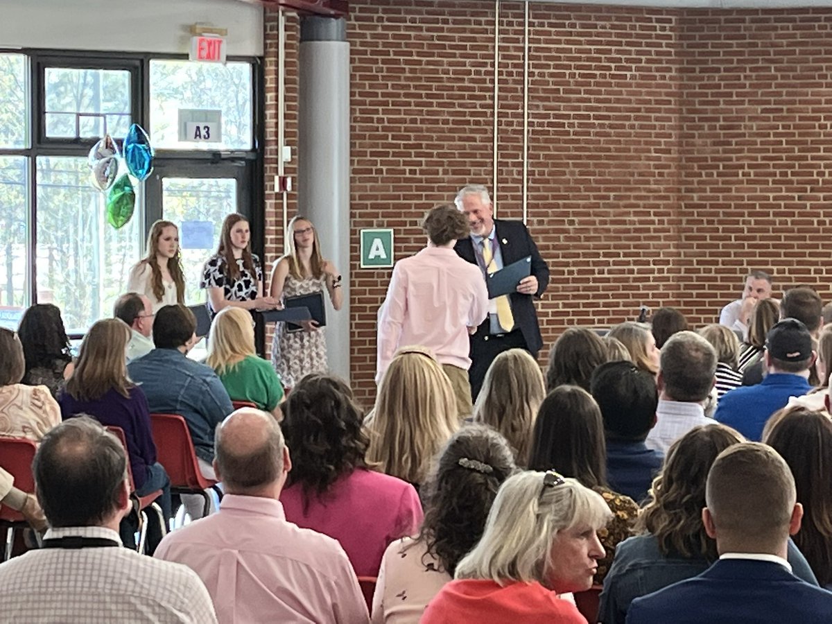 Noah Hall being recognized by the FCPS School Board for his Class 4 State Wrestling title.  Congrats Noah.