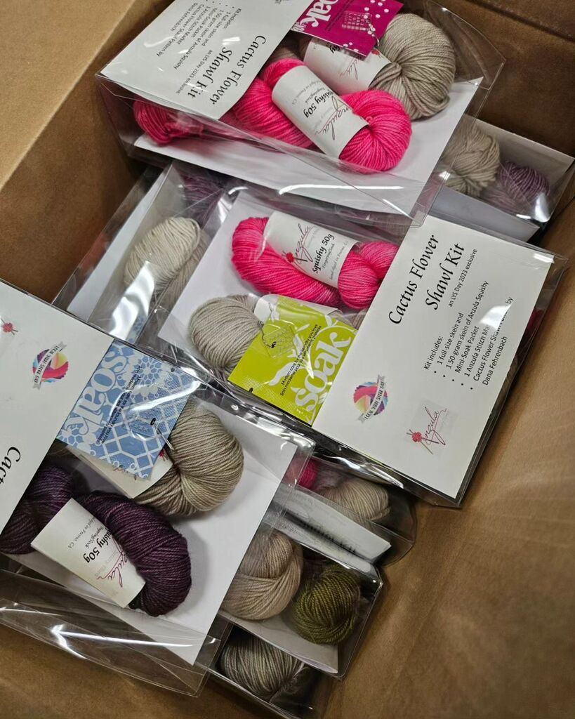 First round of these babies are heading out today! If you didn't get your #lysday2023 kits ordered, there is still time! Our beautiful kits are designed by @therunawayknitter and use our Squishy yarn in a full size and 50 gram skein. Don't miss out!

Lin… instagr.am/p/Cq6fUwpvh82/