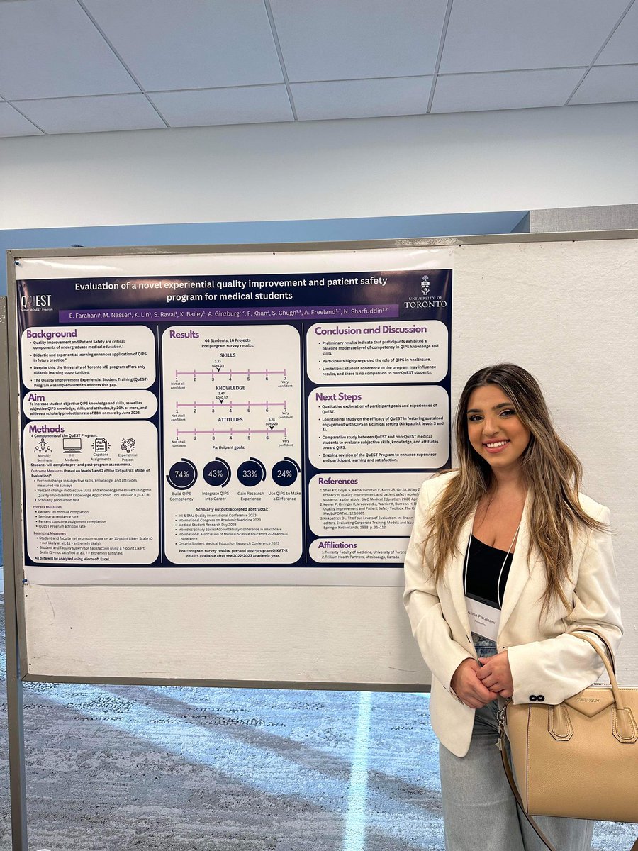 Congratulations to QuEST participants Tsz Ying So (@so_tszying) and Elina Farahani for their poster presentations at the @OMSAofficial Ontario Student Medical Education Research Conference on Saturday!! #MedEd #QIPS