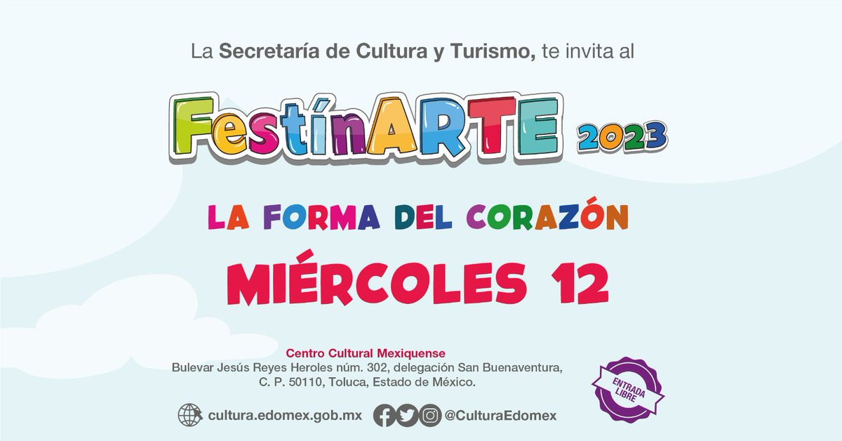 CulturaEdomex's tweet photo. Hoy en #FestínArte 2023 tenemos muchas actividades llenas de diversión, la Cineteca nos presenta las películas 👸🏽La princesa Mononoke y Mi vecino Totoro, también tendremos talleres, teatro y una cuentacuentos 🎭✍️🏽. Revisa la programación completa 👇🏽 ¡Te esperamos! 🙌🏽 https://t.co/uWp2zFkmAh