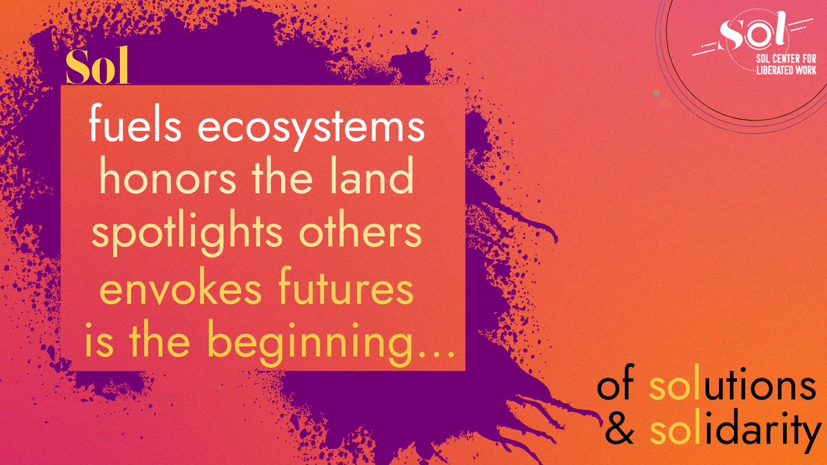 Why #Sol you ask? Our name is as deep and layered as our vision to totally reimagine America's social safety net for ALL workers. Here are just a few layers behind Sol. Still curious–join our newsletter via the link in our bio.