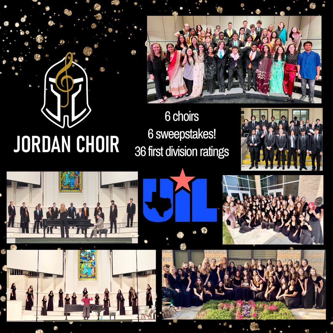 JordanHS_Choir's tweet photo. 6 choirs, 6 sweepstakes, all 1st division ratings. And with that, Warrior Choir is done with UIL! Way to go singers; your hard work paid off! @KatyISDFineArts @JhsWarriors @katyisd https://t.co/MKYrMncTSC